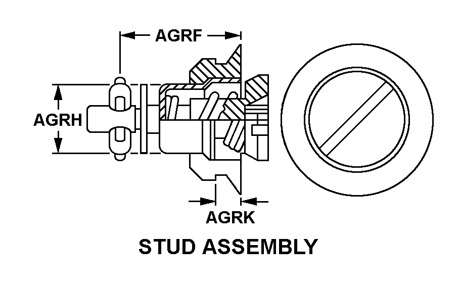 STUD ASSEMBLY style nsn 5325-00-298-7009