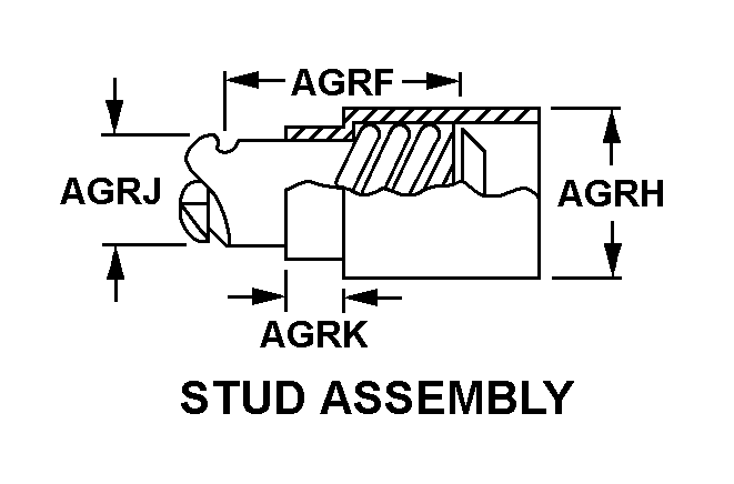 STUD ASSEMBLY style nsn 5325-00-646-8091
