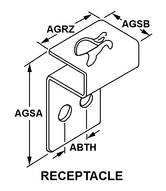 RECEPTACLE style nsn 5325-01-032-3665