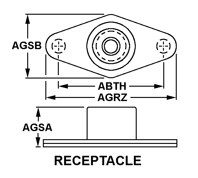 RECEPTACLE style nsn 5325-00-291-0388