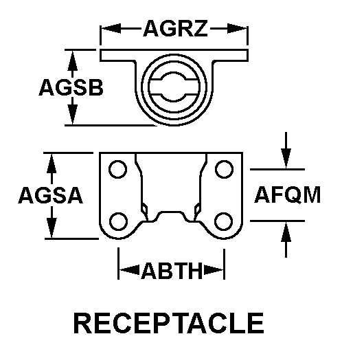 RECEPTACLE style nsn 5325-00-291-0388
