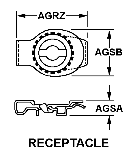 RECEPTACLE style nsn 5325-00-291-0388
