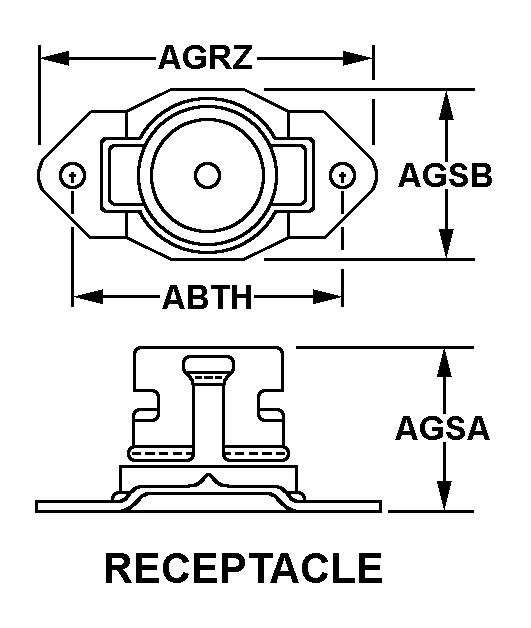 RECEPTACLE style nsn 5325-00-291-0388