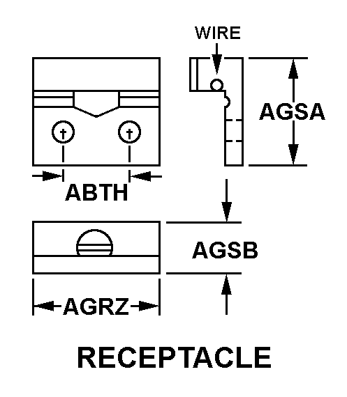 RECEPTACLE style nsn 5325-00-291-0388