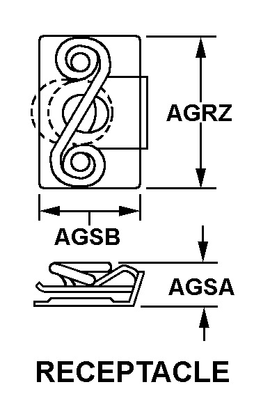 RECEPTACLE style nsn 5325-00-291-0388