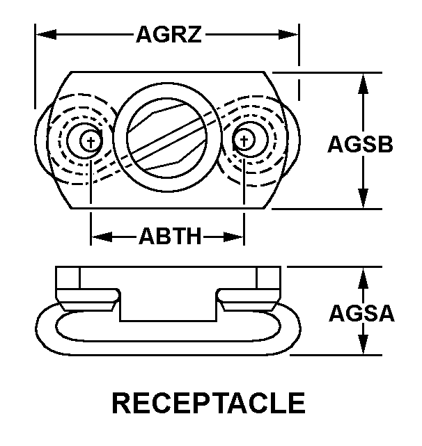RECEPTACLE style nsn 5325-00-291-0388