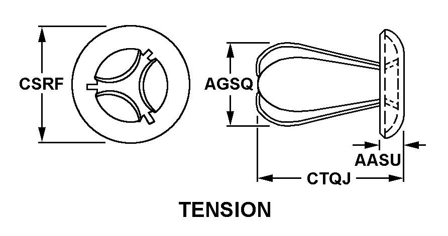 TENSION style nsn 5325-00-098-9361