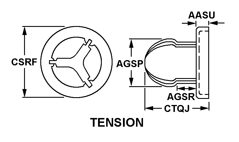 TENSION style nsn 5325-00-281-4380