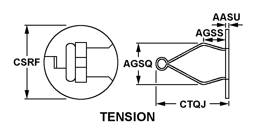 TENSION style nsn 5325-00-098-9361
