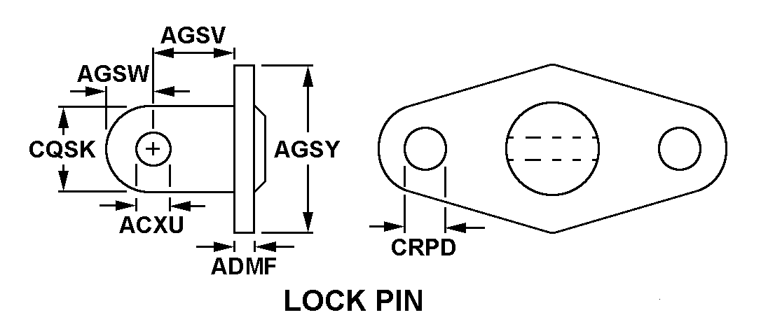 LOCK PIN style nsn 5325-00-654-6702