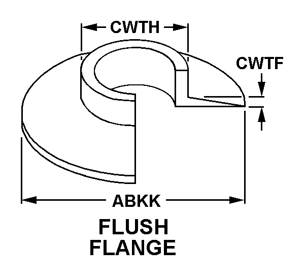 FLUSH FLANGE style nsn 5325-01-025-3802