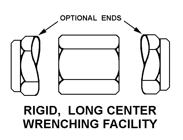 RIGID, LONG CENTER WRENCHING FACILITY style nsn 4730-00-350-9791