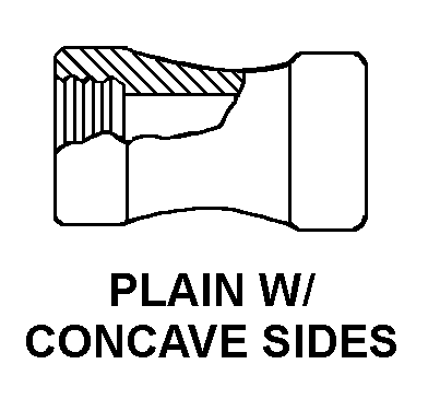 PLAIN W/CONCAVE SIDES style nsn 4730-00-123-7391