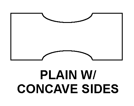 PLAIN W/CONCAVE SIDES style nsn 4730-00-187-7602
