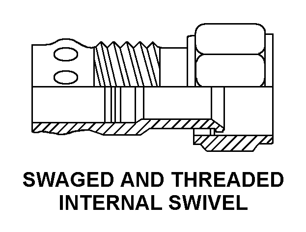 SWAGED AND THREADED INTERNAL SWIVEL style nsn 4730-01-157-3744
