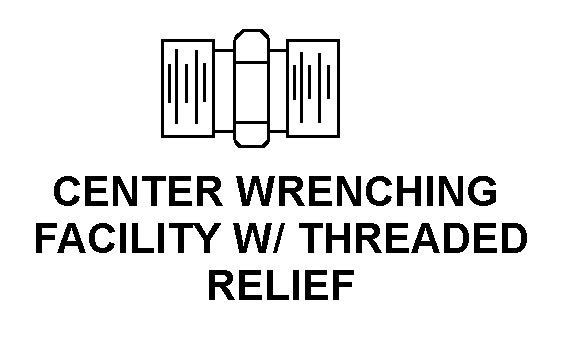 CENTER WRENCHING FACILITY W/ THREADED RELIEF style nsn 4730-00-969-0546