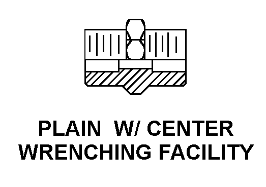 PLAIN W/ CENTER WRENCHING FACILITY style nsn 4730-00-277-7087