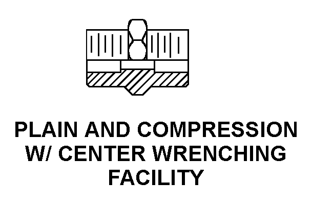 PLAIN AND COMPRESSION W/ CENTER WRENCHING FACILITY style nsn 4730-01-073-8687