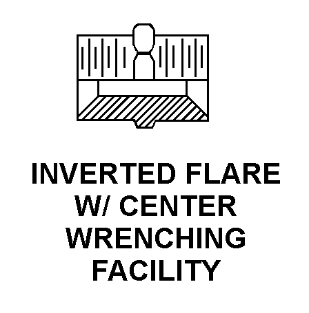 INVERTED FLARE W/ CENTER WRENCHING FACILITY style nsn 4730-01-312-9222