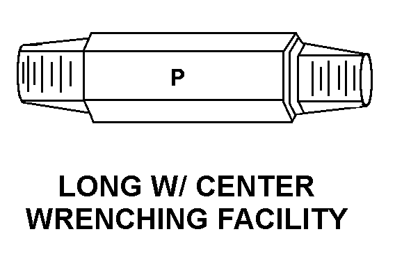 LONG W/ CENTER WRENCHING FACILITY style nsn 4730-01-397-7142