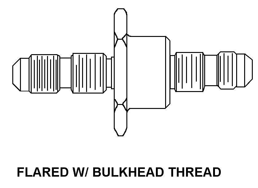 FLARED W/ BULKHEAD THREAD style nsn 4730-00-106-6257