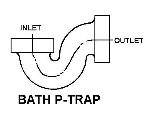 BATH P-TRAP style nsn 4730-00-528-1334