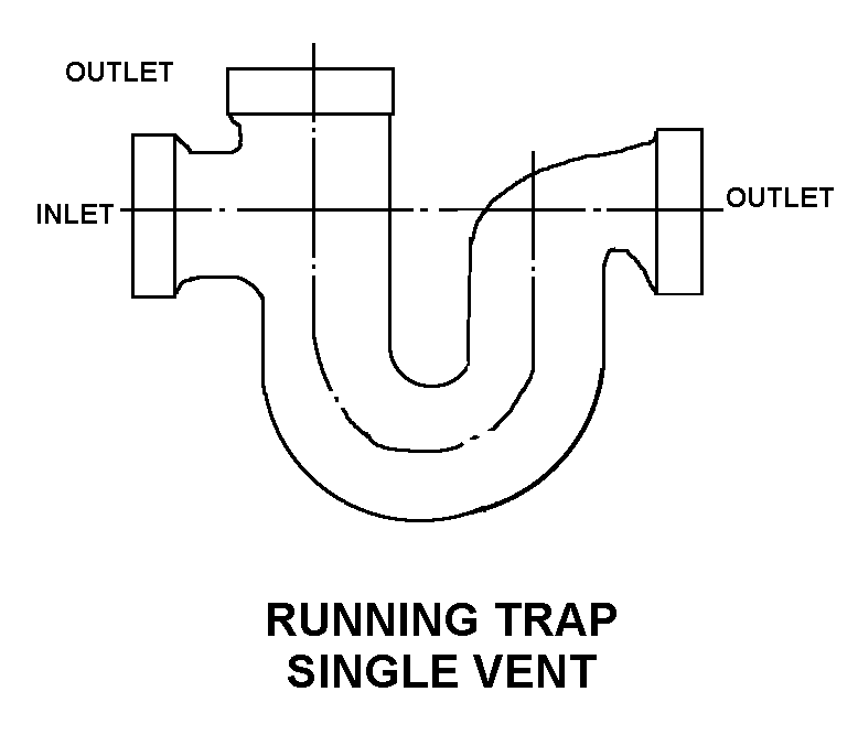 RUNNING TRAP SINGLE VENT style nsn 4730-01-539-2385