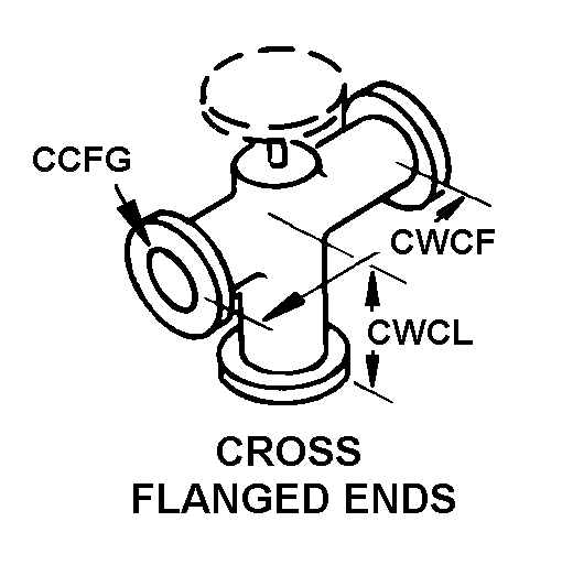 CROSS FLANGED ENDS style nsn 4820-01-463-1084