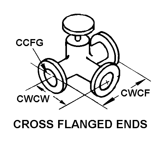 CROSS FLANGED ENDS style nsn 4820-00-034-7669