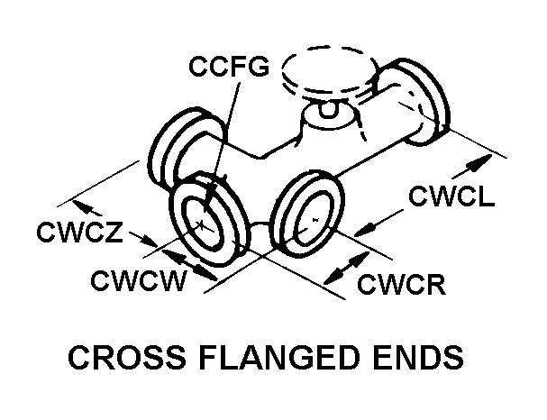 CROSS FLANGED ENDS style nsn 4820-01-463-1084