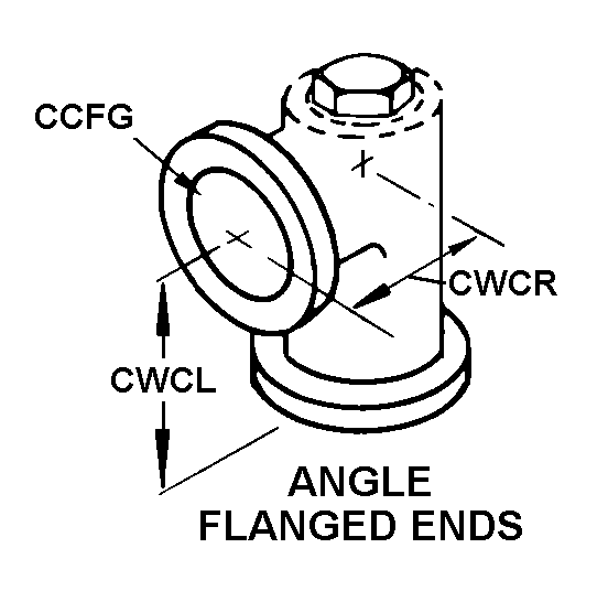 ANGLE FLANGED ENDS style nsn 4820-01-161-5548