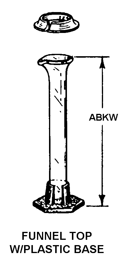 FUNNEL TOP W/PLASTIC BASE style nsn 6640-00-494-3959