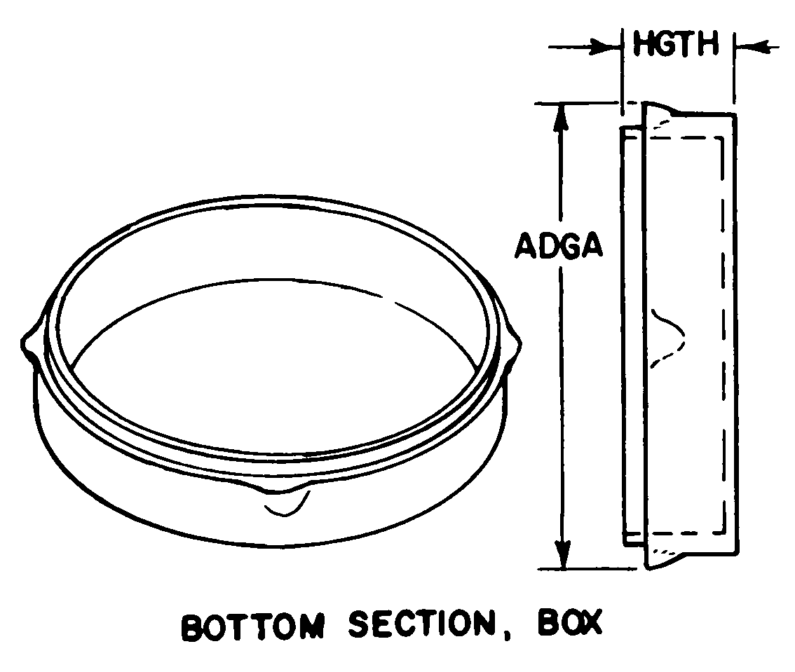 BOTTOM SECTION, BOX style nsn 6640-00-299-8689