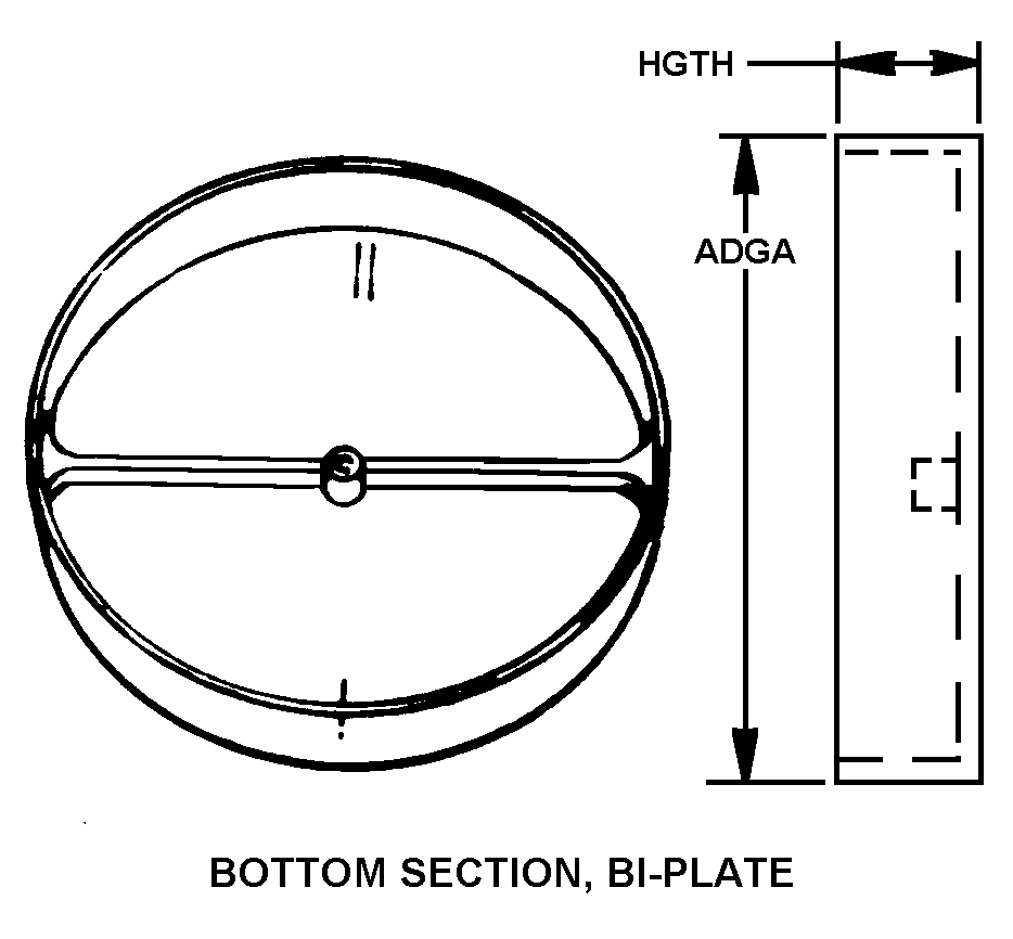 BOTTOM SECTION, BI-PLATE style nsn 6640-00-240-0033