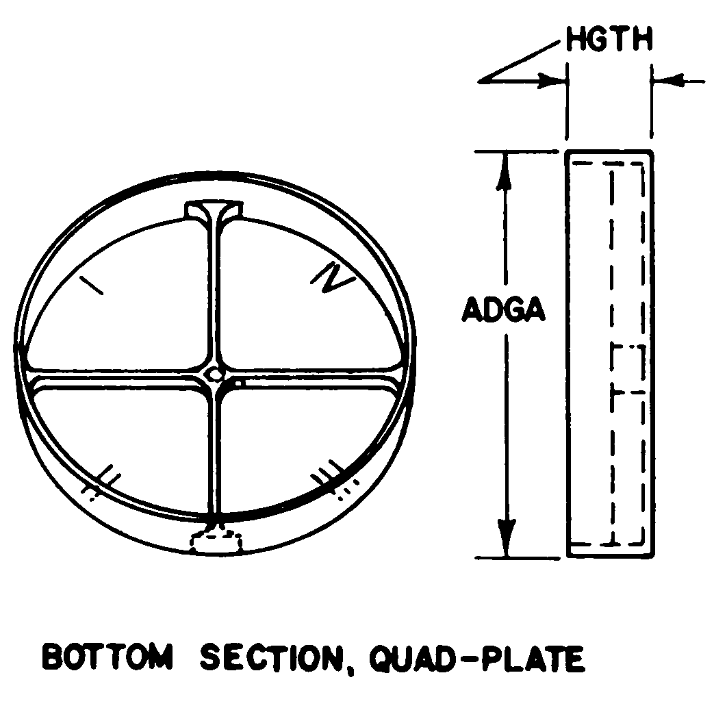 BOTTOM SECTION, QUAD-PLATE style nsn 6640-01-469-7246