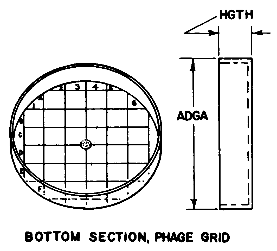 BOTTOM SECTION, PHAGE GRID style nsn 6640-00-085-1401