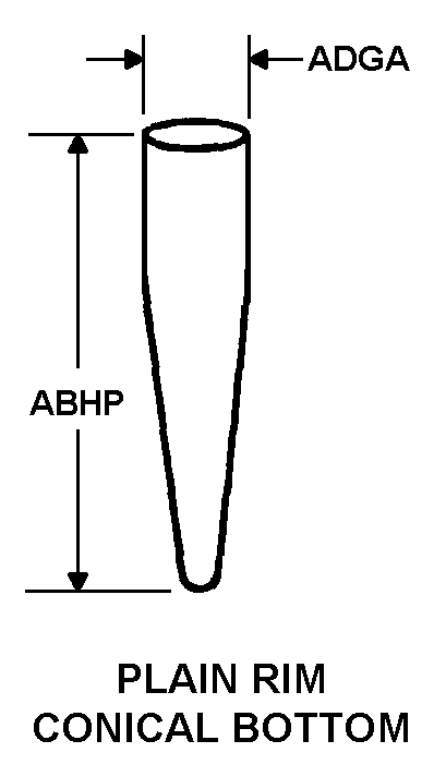 PLAIN RIM CONICAL BOTTOM style nsn 6640-01-271-9021