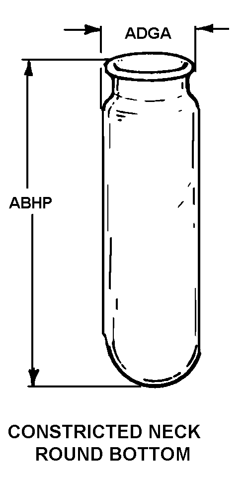 CONSTRICTED NECK ROUND BOTTOM style nsn 6640-00-290-4428