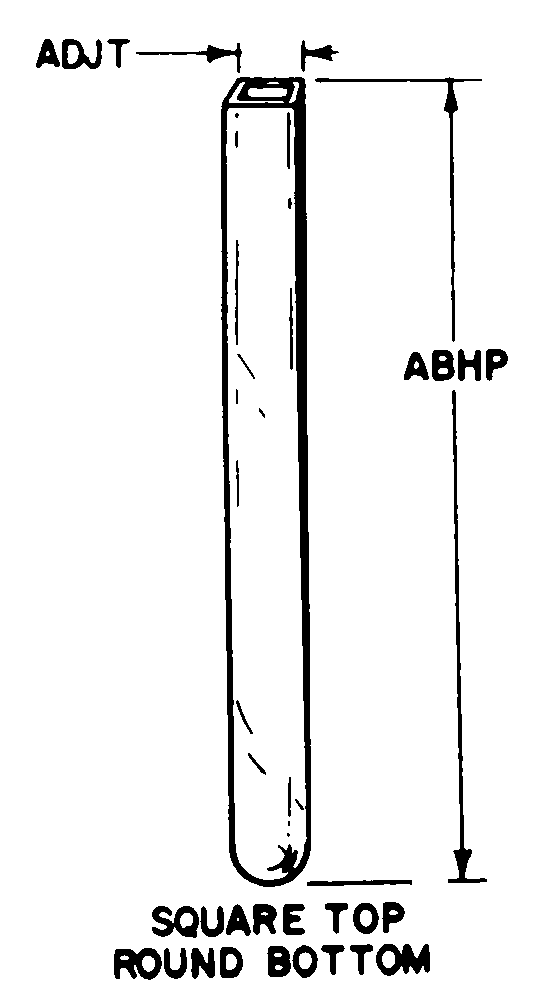 SQUARE TOP ROUND BOTTOM style nsn 6640-00-404-2757