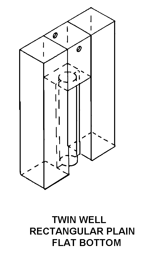 TWIN WELL RECTANGULAR PLAIN FLAT BOTTOM style nsn 6640-01-193-4167