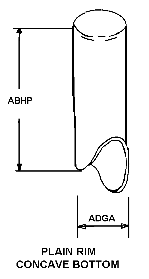 PLAIN RIM CONCAVE BOTTOM style nsn 6640-01-141-4800