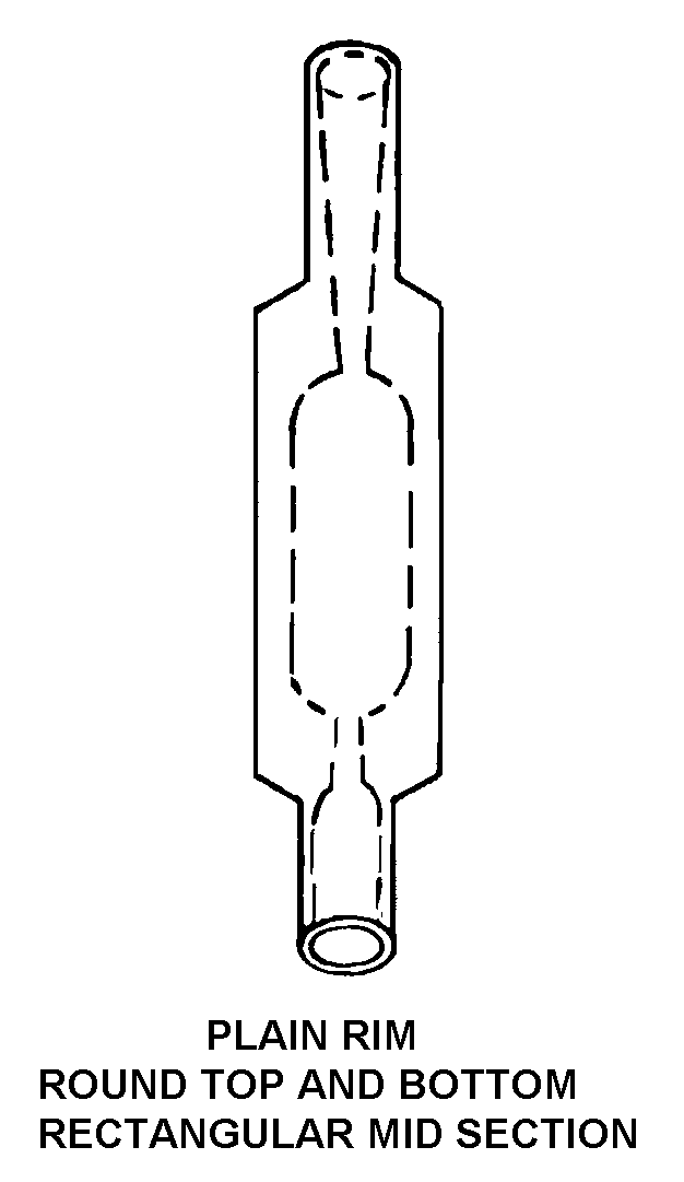 PLAIN RIM ROUND TOP AND BOTTOM, RECTANGULAR MID SECTION style nsn 6640-01-279-9927