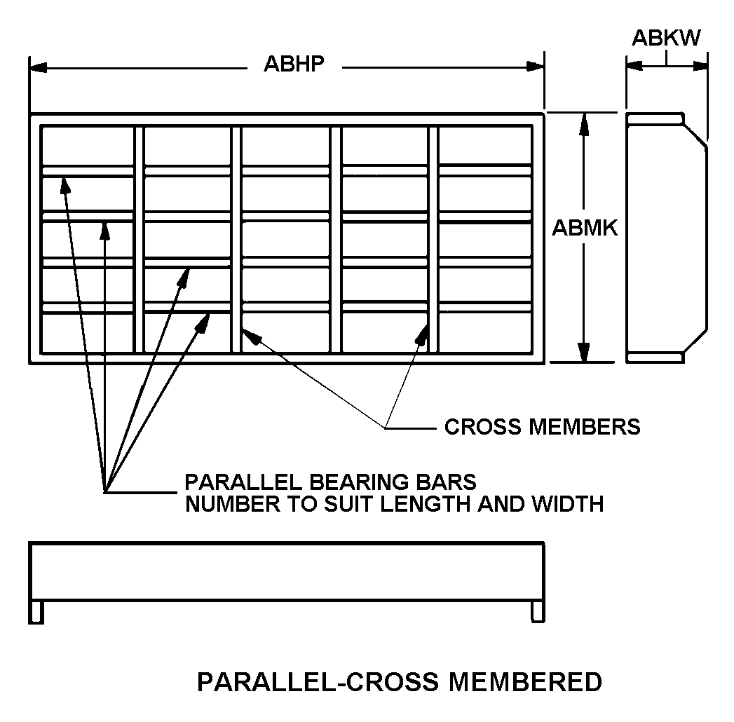 PARALLEL-CROSS MEMBERED style nsn 2040-00-269-0856