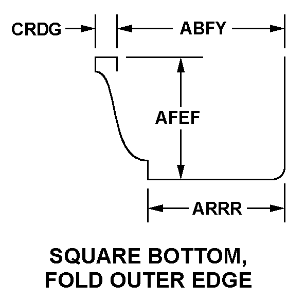 SQUARE BOTTOM, FOLD OUTER EDGE style nsn 5670-01-009-1579