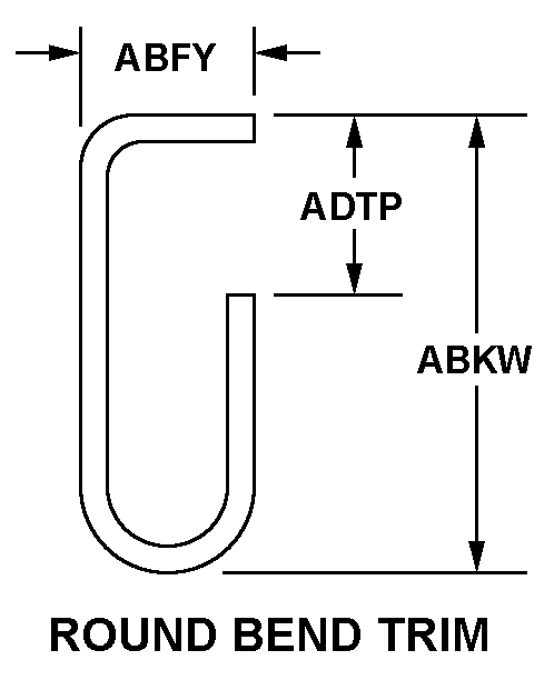 ROUND BEND TRIM style nsn 2590-01-341-7156