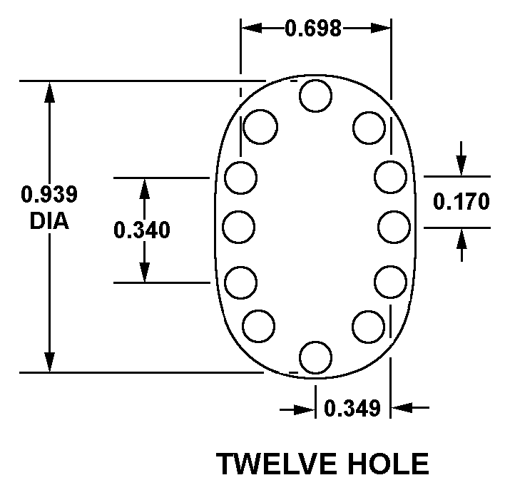 TWELVE HOLE style nsn 5999-01-383-2027