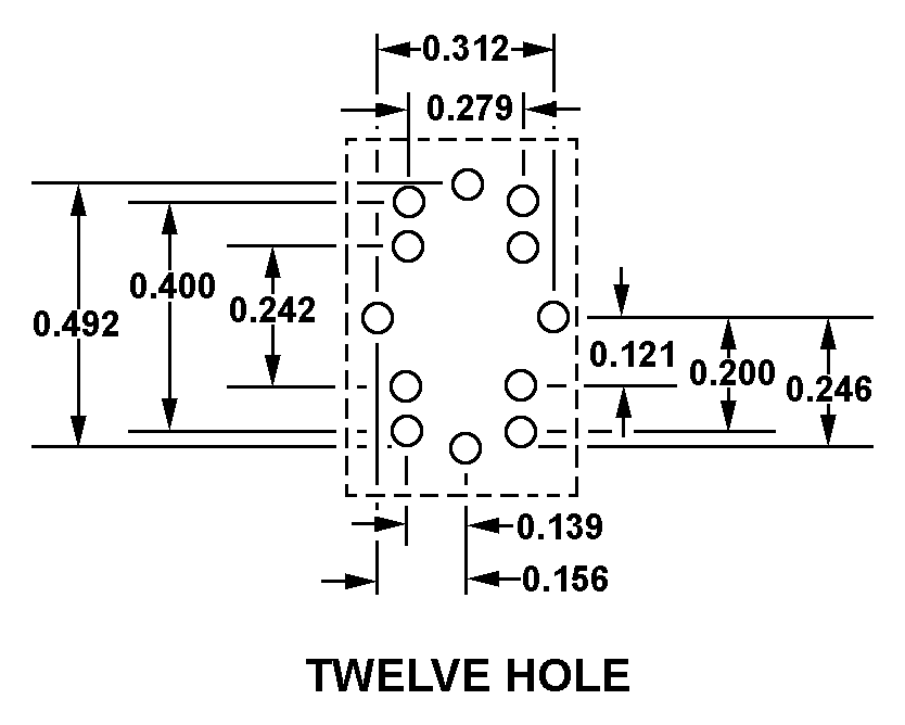 TWELVE HOLE style nsn 5999-01-383-2027