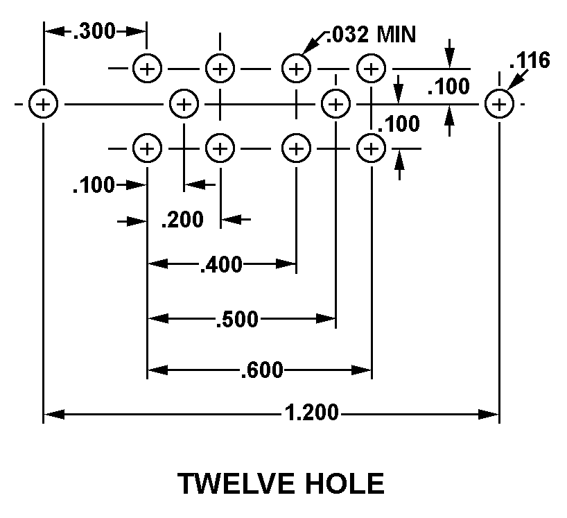 TWELVE HOLE style nsn 5999-01-383-2027