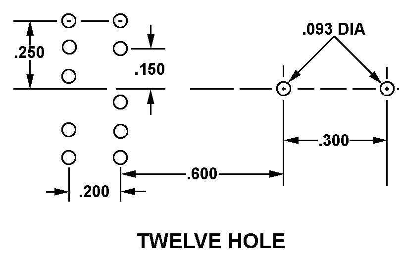 TWELVE HOLE style nsn 5999-01-383-2027