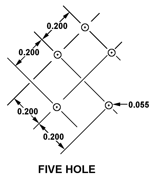 FIVE HOLE style nsn 5999-01-325-1609